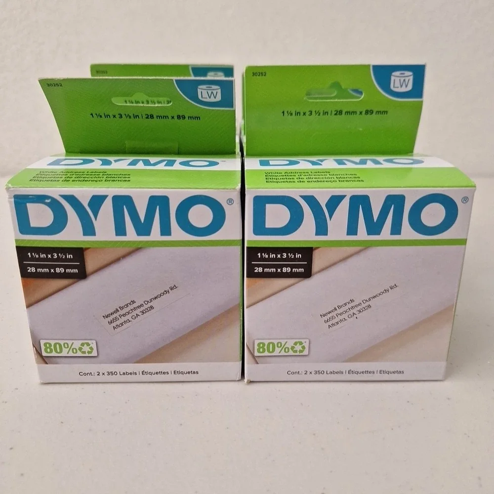 6 x DYMO LabelWriter Address Labels 28x89mm 4 Rolls Total 350 Each NEW